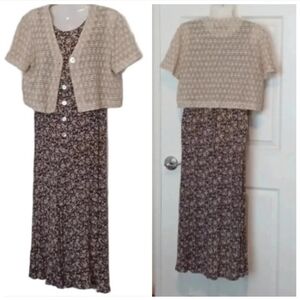 💙🏍2pc dress and short sleeve cardigan🎉